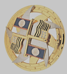 Belize & USA Flags Belt Buckle Vintage Spinners Belizean Women Men Western Style