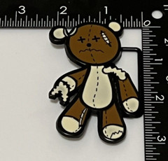 Ripped Zombie Bear Cartoon Belt Buckle Enamel Metal Men Woman Unisex Cartoon