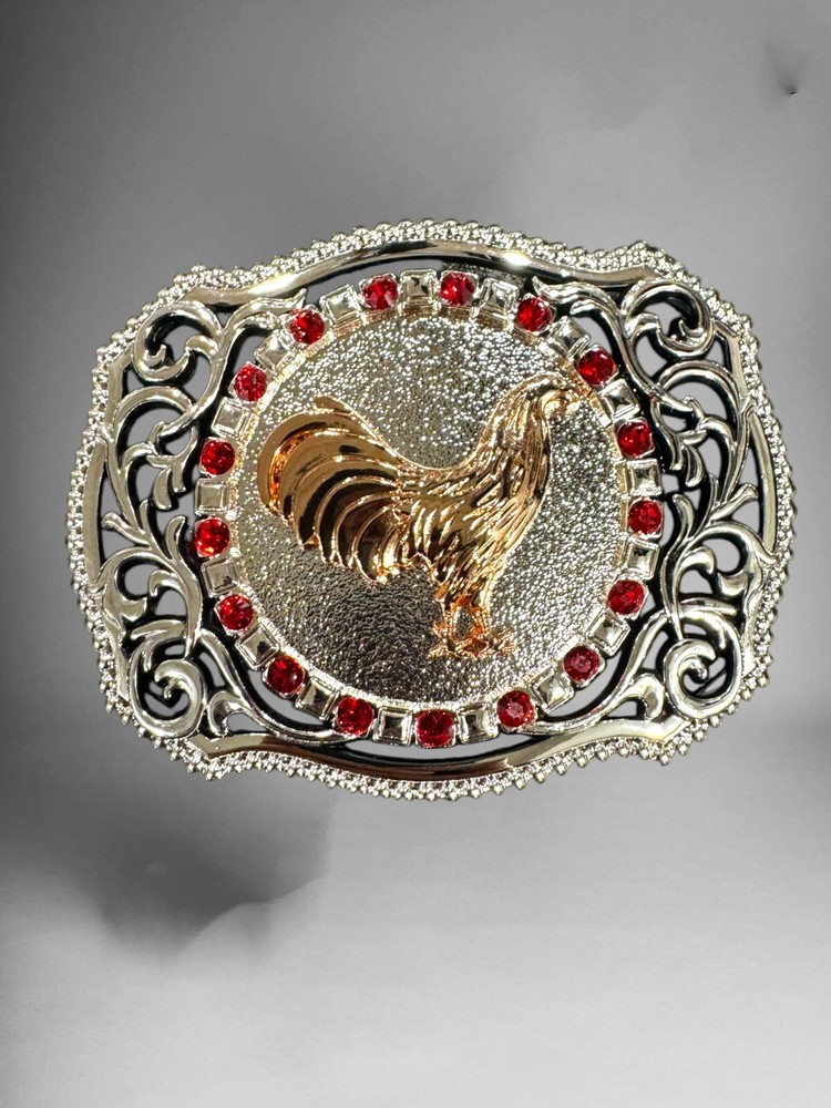 Rooster Western Cowboy Belt Buckle Hebilla Vaquera Rodeo Con Gallo