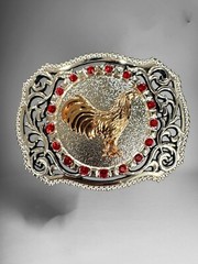 Rooster Western Cowboy Belt Buckle Hebilla Vaquera Rodeo Con Gallo