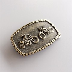 Antique Bronze Plated Heavy Metal Motorcycle Chain Biker Rider Belt Buckle