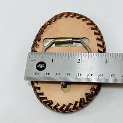 Cannabis Weed Marijuana Plant Leaf Belt Buckle Leather Whipstitch Texture Hippie
