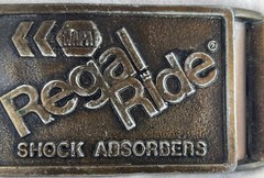 NAPA REGAL RIDE SHOCK ABSORBERS HEAVY METAL BELT BUCKLE, Stamped P-119 EUC