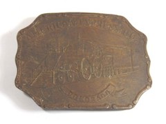 Vintage Collectible American Express Colorado Railroad Train Lewis Belt Buckle