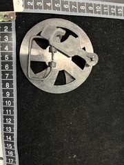 Rare Vintage Y2K Turbine Wheel Belt Buckle industrial Automotive Silver tone