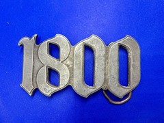 1800 Tequila Advertising Promotional Silver Color Cutout Belt Buckle