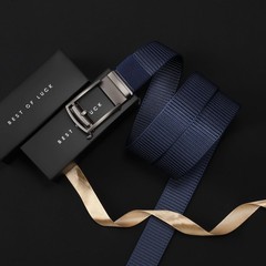 SENDEFN Nylon Ratchet Belts for Men, Golf Web Belt M（36 »-46 » Waist）, Blue