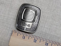 1970s vintage CB RADIO belt buckle TRUCKER heavy duty WESTERN pewter metal 10-4