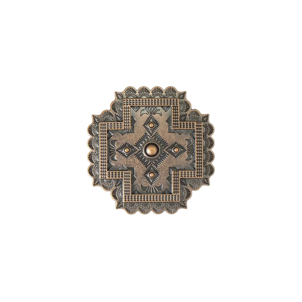Blazin Roxx Ladies Southwest Sunburst Bronze Cross Belt Buckle 37905