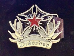 Disorder Iron Maltese Cross Doves NOS Silver Moon Creations Belt Buckle