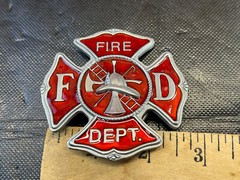 FIRE FIGHTER Metal Belt Buckle-EMT-Fits 1 5/8&Prime; Belt-3 Inches