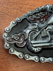 Motorcycle Belt Buckle Western Cowboy Motorcyclist Stunning