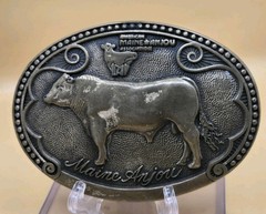 VINTAGE TONY LAMA CATTLE BREED SERIES FIRST EDITION SOLID BRASS BELT BUCKLE