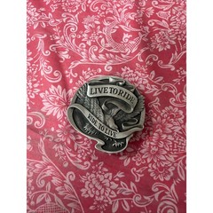 Vintage 1978 Harley Davidson 75th Anniversary Live to Ride Eagle Belt Buckle AMF
