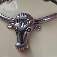 Silver Metal Belt Buckle Texas Long Horn Cow White Rodeo Cowboy Bull Men&rsquo;s/Woman