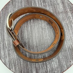Tony Lama Belt Mens 34 Western Leather Bison Bear Eagle Buckle Brown Silver