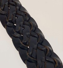 GUCCI Pre-Owned Braided Leather Belt Black