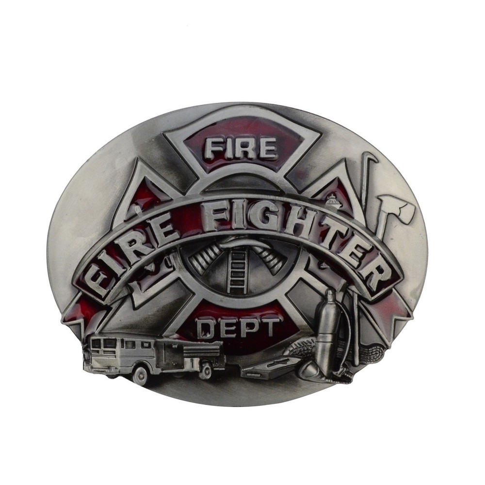 Metal Firefighter FD Logo Belt Buckle Men&rsquo;s/Women Fashion Fire Dept Fireman Gift