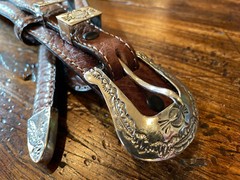 Lg Navajo James Reid Dgn Sterling Silver Belt Buckle 35+-37”-1.3/8”-.75 Nu 🦬✅