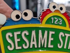 New 123 Sesame Street Metal Belt Buckle ~ 1.25&Prime; belt wide – 2011