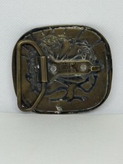Vintage TREE OF LIFE belt buckle Solid Brass hippie boho 1970s western cowboy