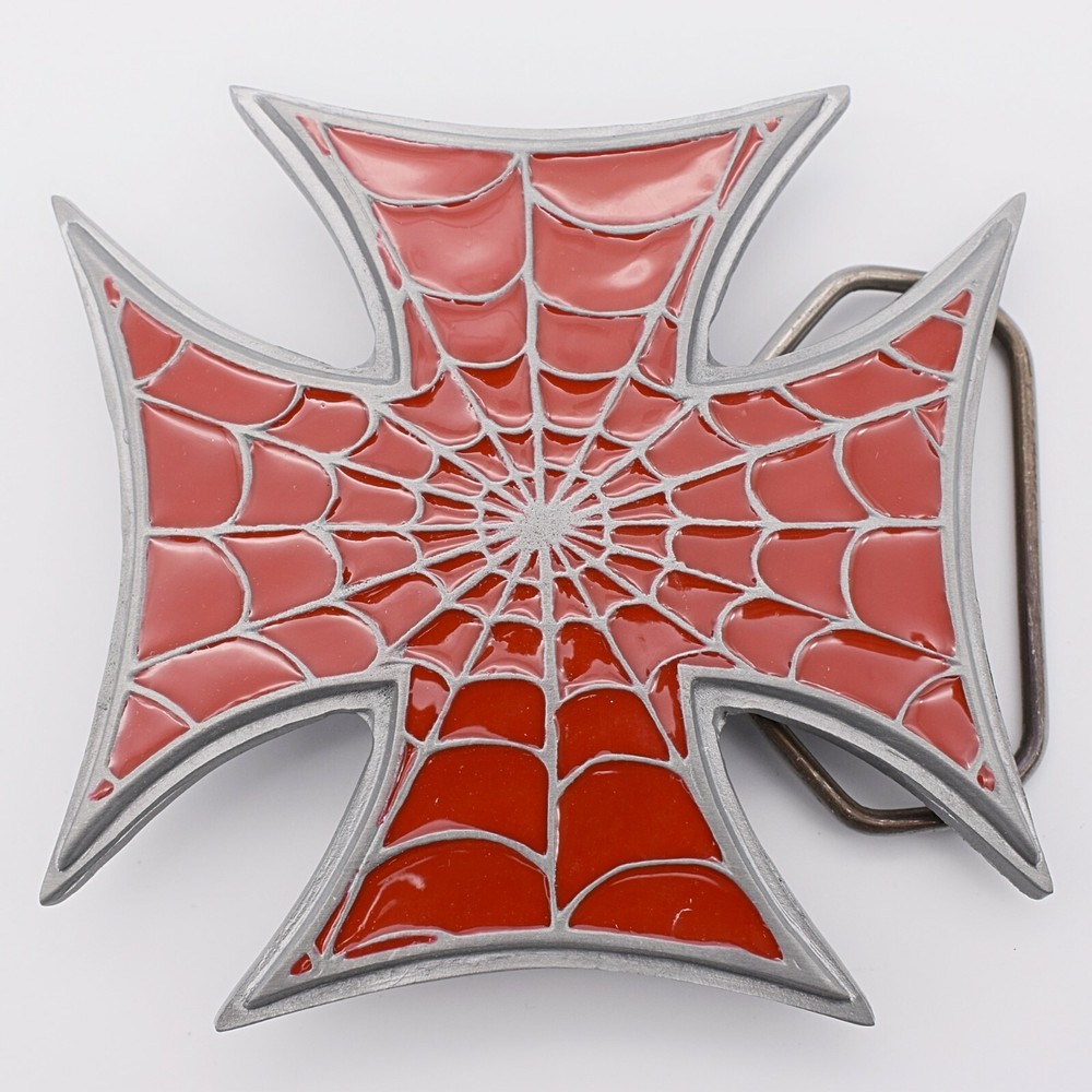 Iron Cross Spider Web Gothic Novelty Gift Belt Buckle (New)