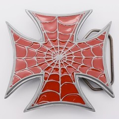 Iron Cross Spider Web Gothic Novelty Gift Belt Buckle (New)