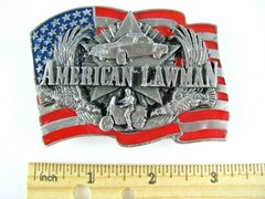 Siskiyou American Lawman Belt Buckle « To Serve and Protect » USA 1992 Vintage