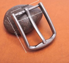 40mm Men Silver Quality Classic DIY Leathercraft Heel Bar Prong Pin Belt Buckle