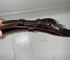 Boston 1.75” Garrison Dark Brown Leather Silver Buckle Belt Made In USA Sz 50