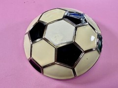 Soccer Foot Ball Large Figural Black & White Ultimate Sport Fan Gift Belt Buckle