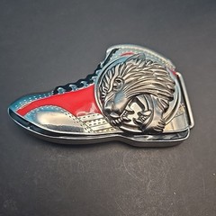 Unbranded Shoe Shaped Belt Buckle with Spinning Lion Head