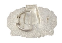 SKULL & GUNS METAL BELT BUCKLE
