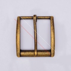Retro Brass Plated Men Single Prong Pin Leather Belt Buckle Replacement Fit 40mm
