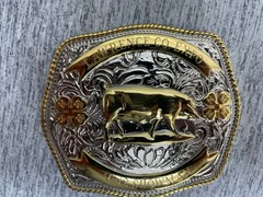 4H 4-H Trophy Belt Buckle For Swine, Pigs, Sows, Boar 3.5” X 3” Engraved