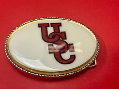 USC University Of Southern California Led Flashing Belt Buckle W/ Fresh Battery!