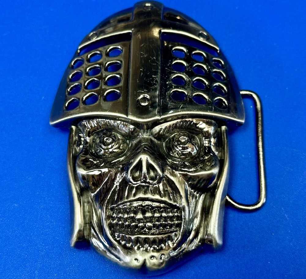 Knights Helmet & Skull Belt Buckle Medieval Armor Design Belt Buckle