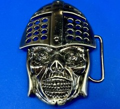 Knights Helmet & Skull Belt Buckle Medieval Armor Design Belt Buckle