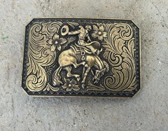Vintage Bucking Bronco Belt Buckle Rodeo Cowboy Western Ranch Style Gift