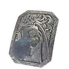 Nocona Mens Belt Buckle 3.75 x 2 in Cowboy Roper Western Rodeo Silver 1.5