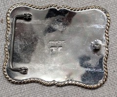 vintage STERLING SILVER belt buckle WESTERN trophy KLA kansas livestsock RODEO