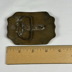 Vintage Bergamot Brass Works Central & Union Pacific Rail Road Co. Belt Buckle