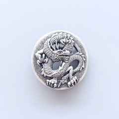 Vintage Silver Plated Rhinestone Dragon Belt Buckle Boucle de Ceinture