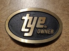 VINTAGE Brass TYE OWNER FARMING & AGRICULTURE BELT BUCKLE LIMITED EDITION