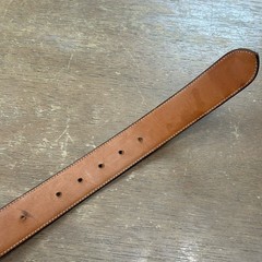 James Reid Leather Belt Size 37 Turquoise & Bronze Native American Belt Buckle