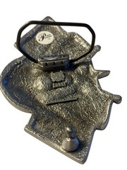 Horseshoe 8 Ball Belt Buckle Checkered Flags Gambling Pewter NOS READ American