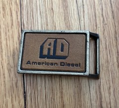 American Diesel Vintage Logo Brass Belt Buckle Company