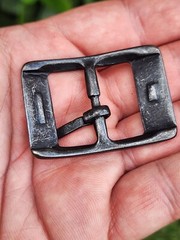 Bridle Center Bar Buckle for 1 inch or 25 mm wide leather antique bronze finish