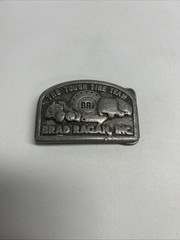 Vintage Brad Ragan Inc. The Tough Tire Team BRi Belt Buckle Metal Illinois