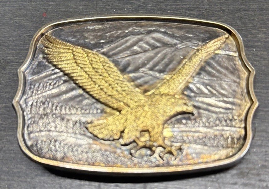 Flying Eagle Vintage Belt Buckle Numbered (160765) Mountains Western